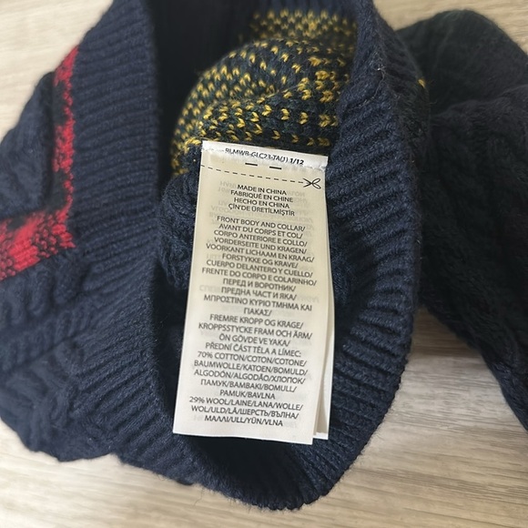 NWT Ralph Lauren Baby Boy's Patchwork Christmas Nutcracker Cardigan 3-6 Months - Picture 8 of 8